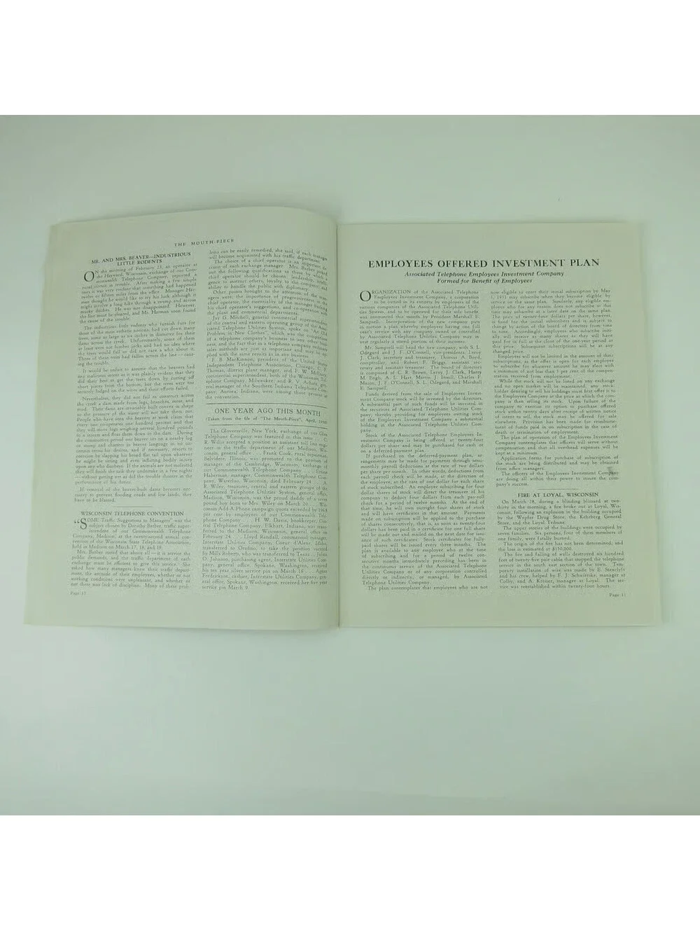 Trade Magazine Mouth-Piece Associated Telephone Utilities System Vintage 1931